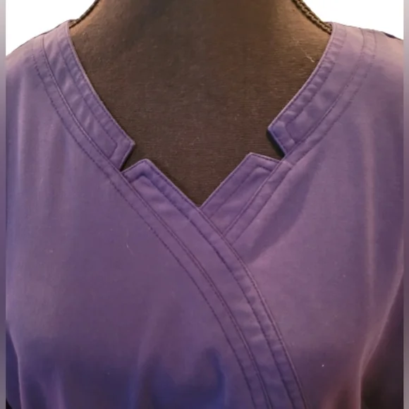 SAPPHIRE Navy Blue Scrub Set, Top XL And Pants Large Petite - Picture 4 of 16